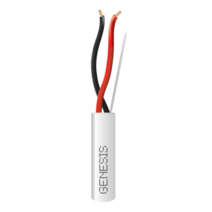 Bobina de 152 Metros (500 Pies) de Cable / 2 x 18 AWG / Riser / Color Blanco / Para Aplicaciones en Alarmas de Intrusión, Control de Acceso, Automatización, Interfonos, TV Porteros, Audio y Voceo
