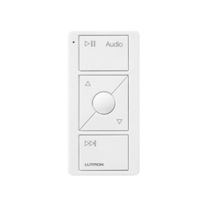 Control Pico inalámbrico para audio con Sonos: reproducir, pausar, volumen y favoritos; requiere hub Caseta Wireless, RA2 Select, RadioRA 3 o HomeWorks