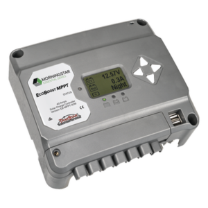 Controlador de Carga Solar MPPT EcoBoost 40 A / Pantalla LCD / 12V y 24V / 2 Puertos USB 3A / Control de Iluminación