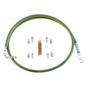 Jumper Para Aterrizar Equipos en Racks o Gabinetes, 10 AWG, con Terminal Doblada a 90 Grados, 0.61m de Largo