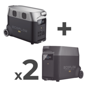 Estación de Energía Portátil DELTA PRO 3600Wh Litio LFP / 5 AC 3600W (7200W Pico) / 2 USB-C 200W / Capacidad para Aumentar Respaldo / Cargador de Coche 10A a 12.6V / Conectividad WiFi y Bluetooth (App) / Carga Solar 1600W Ma