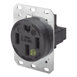 Receptáculo Recto de 50 A 125/250 V CA 3 Polos 4 Hilos (Nema 14-50R).