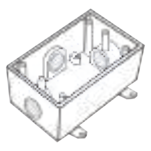 Caja Condulet FS de 3/4" ( 19.05 mm) con cuatro bocas a prueba de intemperie.