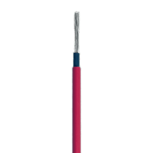 Cable Fotovoltaico Rojo / Cobre Estañado / 6 mm² (10 AWG) / 2000V / Rollo 25m / UL 4703 y TUV