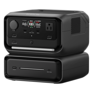 EcoFlow River 3 Plus | Estación de Energía Portátil 572Wh Litio LFP / 4 AC 800W (Max. 1600W) / 1 USB-C 100W / 3 USB -A 12W / Cargador de Coche 10A, 126W Max. / Conectividad WiFi y Bluetooth (App) / Carga Solar 220W Max.