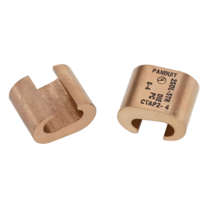 Conector de compresión tipo C StructuredGround CTAP2-2-X, Conductor de cobre 2 AWG, 1pz.