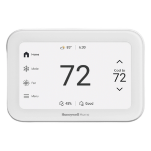 Termostato inteligente con pantalla táctil de 5 pulgadas, control de calidad de aire (IAQ), hasta 4H/2C bomba de calor, Wi-Fi, Bluetooth y Matter, color blanco