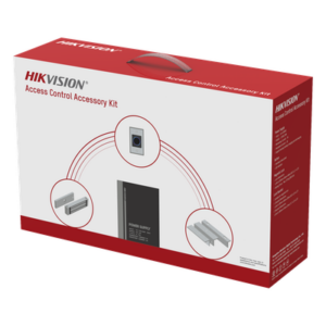 Kit HIKVISION para para Control de Acceso / Fuente 12 Vcd 2 A + Botón de Salida + Chapa Magnética 600 Lbs / Para Instalación de Control de Acceso Autónomo (Facial Min Moe, Teclados, Lectores de Huella, Etc...)