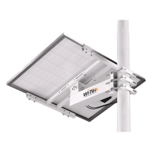 Soporte/Montaje para Panel Solar WI-BRKP133 para Postes / Estructura Galvanizada SGCC 2 mm / Ajuste Ángulo 0-75° / Compatible Postes Redondos 76-133 mm y Cuadrados 50-130 mm / Paneles hasta 900 mm Ancho y 35 mm Grosor / Resistente Corrosi&o