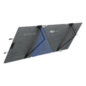 Módulo Solar Bifacial, Portátil y Flexible de 160W Recomendado para Estaciones Portátiles EcoFlow / Ajuste de Ángulo / Carga Eficiente / Incluye Cable XT60 a MC4