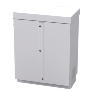Gabinete de Lámina Galvanizada para  Baterías (Hasta 12 Baterías PL110D12) y Equipo de Comunicación.