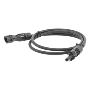 Cable Fotovoltaico 1 m, Negro, Calibre 10 AWG con Terminales MC4 en Ambos Extremos