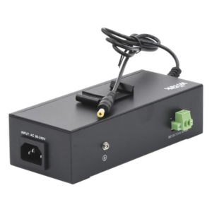 Inyector PoE industrial / Con UPS No-Break / Cuenta con 2 Puertos Gigabit (1 PoE 24/48V pasivo) / Salida DC 12V