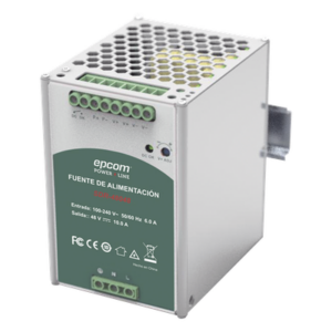 Fuente de Poder Industrial 48 Vcc @ 10A / 480W / Función relay Vcc / Función de Conexión Paralelo / Riel Din