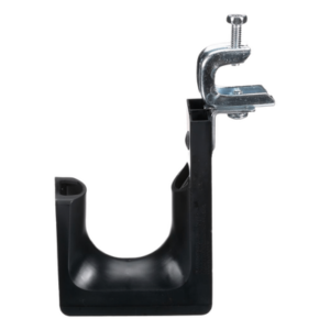 Sujetador STRONGHOLD tipo J (J-Hook), Con Abrazadera de Tornillo para Montaje, Hasta 46 Cables Cat6, Nylon 6.6, Color Negro, 1 pieza