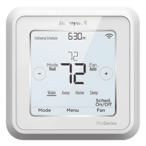 Termostato inteligente Wi-Fi con geolocalización para sistemas de hasta 3H/2C bomba de calor o 2H/2C convencional, serie T6 Pro