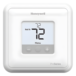 Termostato no programable de 1 etapa calor/frío para sistemas convencionales o bomba de calor sin calor auxiliar, serie Pro 1 (T1 Pro)