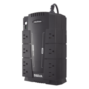 UPS de 550 VA/330 W, Topología Standby, Entrada 120 Vca NEMA 5-15P, Tipo Gabinete Compacto, Con 8 Tomas NEMA 5-15R