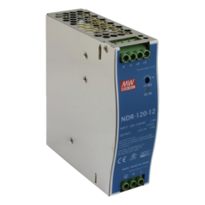 Fuente de poder industrial de 120 W, salida 12 Vcc, entrada 90~264 VCA, para montaje en riel DIN,