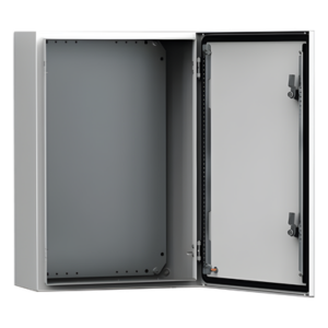 Gabinete de Uso Exterior MAS 600 x 400 x 210 mm (23.62 x 15.75 x 8.27 in) / NEMA 4/12/13 / IP66 / IK10 / Acero Dulce 1.5 mm / Platina de Montaje Incluida / Color Gris Claro