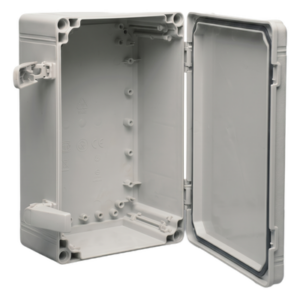 Gabinete QLine I Tipo 4X / 200 x 200 x 180 mm (7.87 x 7.09 x 7.09 in) / ABS / IP66 / Tapa Opaca con Tornillos / Montaje 180 x 180 mm / Gris RAL 7035