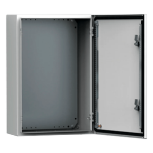 Gabinete de Uso Exterior MAS 400 x 300 x 210 mm (15.7 x 11.8 x 8.3 in) NEMA 4/12/13; IP66; IK10 de Acero Dulce 1.5 mm con Platina de Montaje Incluida Color Gris Claro