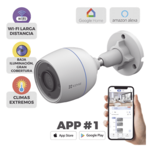 Bala WiFi / 2 Megapixel / Detección humana / Micrófono Integrado / Micro SD / Excelente Vision Nocturna / Exterior