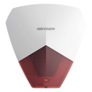 Sirena Estrobo Cableada Hikvision DS-PS1-R / 105 dB / LED Rojo / IP54 / 12V CC / Compatible con Paneles de Alarma