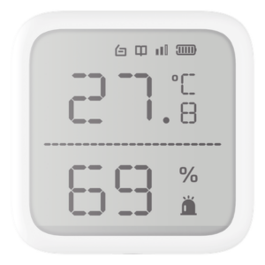 (AX PRO) Detector de Temperatura y Detector de Humedad Inalámbrico / 2.7" de Tamaño / Uso en Interior / Rango de Detección desde  -35°C hasta 99°C