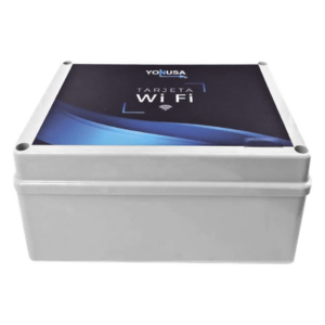 Modulo WIFI LITE con gabinete para uso en Energizadores YONUSA / Aplicación sin costo / Botón de Pánico/ 1 Salida Propósito General
