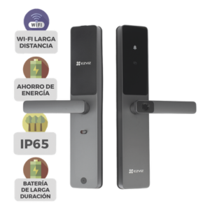 Cerradura Inteligente / Cerrojo Tipo Americano / Wi-Fi / Bluetooth / Códigos Temporales Para Visitantes / Lectura de Huella / Lectura de Tag / Contraseña / Botón para Timbrar / Apertura remota desde la APP / No Requiere Hub