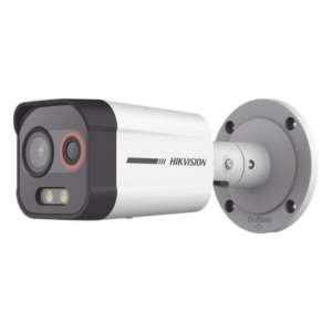 Cámara Bala IP Térmica y Óptica Biespectral / Análisis de Video (VCA) para Protección Perimetral / Clasifica Vehículo y Humano / Térmica 96 x 72 / Óptica 4 MP ColorVu / IP67 / micro SD de 256 GB/ PoE