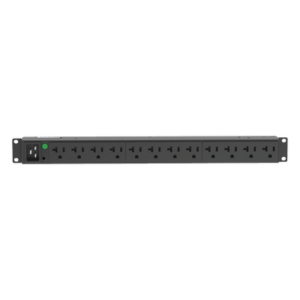 PDU Básico para Distribución de Energía, Enchufe de Entrada NEMA L5-20P, Con 12 Contactos NEMA 5-20R, Instalación Horizontal de 19in, 1UR, 20 Amp, 120 Vca