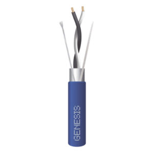 Bobina de 305 Metros (1000 Pies) / Cable 2 x 22 AWG / Color Azul / Blindado / Plenum / Trenzado para Aplicaciones de Transmisión de Datos a Alta Velocidad para Automatización, EIA-485, BACnet y Otros Sistemas de Comunicación