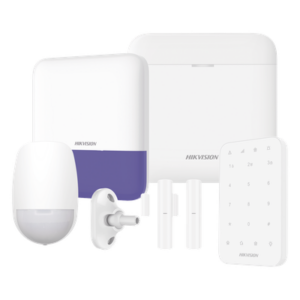 (AX PRO) KIT de Alarma AX PRO / Incluye: 1 Hub con bateria de respaldo / 1 Sensores PIR / 1 Montaje Universal para PIR / 2 Contactos Magnéticos / 1 Teclado / 1 Sirena Inalambrica Exterior / WiFi / Compatible con Hik-Connect P2P