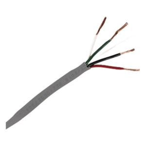 Bobina de 305 Metros (1000 Pies) / Cable de Cobre / 4 X 18 AWG / Tipo Alarmas UL / Para Interior / Color Gris / Para Aplicaciones de Alarmas de Intrusión / Interfonos / TV Porteros / y Multi-Propósito / Hecho en México