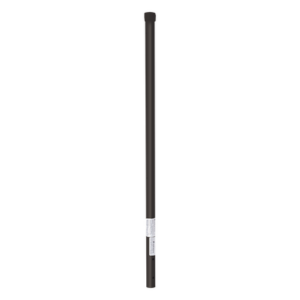Poste de ESQUINA color Negro para Cerca Electrificada. Tubo Galvanizado cal. 18 de 1" Diam. y 0.8m Alto con Tapón, ideal para 3 aisladores