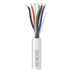 Carrete de 305 Metros (1000 Pies) / Cable de Cobre / 6 x 18 AWG / Plenum / Para Interior / Color Blanco / Para Aplicaciones de Alarmas de Intrusión/Control de Acceso/ Automatización / Interfonos y Tv Porteros