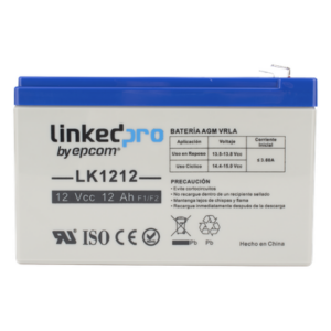 Batería de respaldo 12 V | 12 Ah | AGM | Especial para Seguridad Electrónica | UPS | Sistemas de Emergencia | Vida útil 5 años | Terminales F1 + Adaptador F2