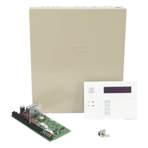 Panel de control de intrusión de hasta 48 zonas con teclado alfanumérico y receptor inalámbrico integrado, compatible con serie 5800