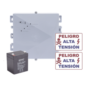 KIT de Energizador de 12,000Volts-1JOULES/2500 mts lineales de proteccion/Activado por Atenuación de voltaje,Corte de línea o Aterrizamiento de la línea/Integración a panel de Alarma.