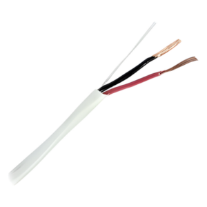 Bobina de 305 Metros (1000 Pies) / 2 x 18 AWG / Cable / Blanco / Para Aplicaciones de Alarma / Audio / Control de Acceso / Certificado UL / Resistente al Fuego / Para Interior