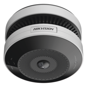(HikFire) Mini Fisheye IP 4 Megapixel con Detector de Humo Puntual  / Autónomo / Entrada y Salida de Alarma / 15 mts IR / PoE / WDR 120 dB / Alarma de 85 dB / MicroSD 128GB / Compatible con Hik-Connect
