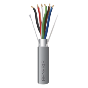 Bobina de 305 Metros (1000 Pies) de Cable / 6 x 22 AWG Blindado / Riser / Color Gris / Para Aplicaciones de Audio, Seguridad y Control