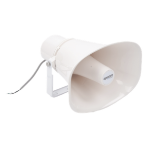 Altavoz para Exterior | Tipo Trompeta | 15-30W | 70/100V | IP66 | Material ABS | Bracket de Metal