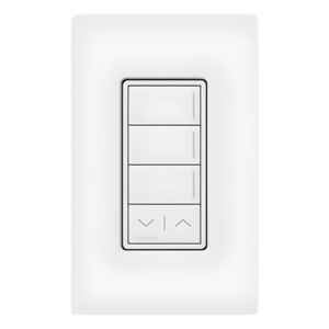 Teclado de escenas Sunnata de 3 botones con funciones de subir y bajar, comunicación inalámbrica Clear Connect, 120-277 V, blanco brillante, para sistema RadioRA 3