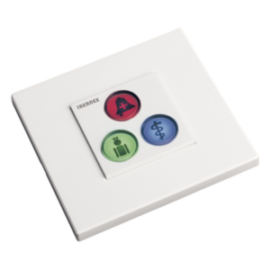 Modulo de 3 Botones iluminados para habitación de Hospital / Alarma / Cancelar y Código Azul / BUS RS485 / Compatible con NX0019/B, NX1021 Y NX0015