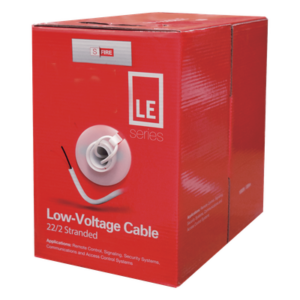 Bobina de 305 Metros (1000 Pies) de Cable / 2 x 22 AWG / Tipo CCA de Color Blanco / Aplicaciones en Alarmas de Intrusión/Control de Acceso/Automatización/ Interfonos y TV Porteros
