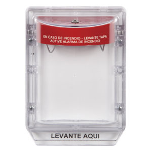 Cubierta Protectora de Policarbonato Serie Stopper IIÆ, Con Bocina, Sin Espaciador, Montaje Empotrado, Etiqueta en Español