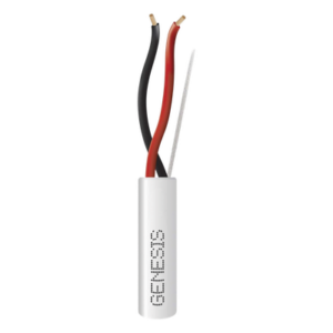 Bobina de 305 Metros (1000 Pies) de Cable / 2 x 16 AWG / Riser / Tipo CMR-CL3R / Color Blanco / Para Aplicaciones de Alarmas de Intrusión, Control de Acceso, Automatización, Interfonos y TV Porteros